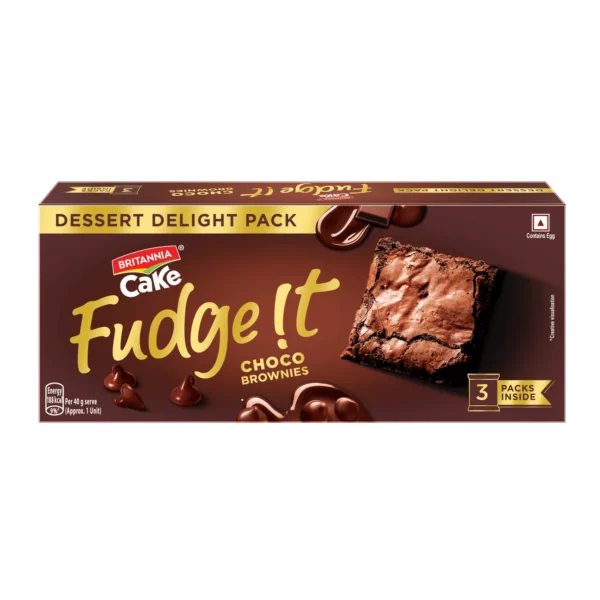 Britannia Fudge It Chocolate Brownie (With Egg)